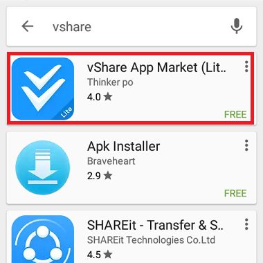 how to downloadgames in vshare android